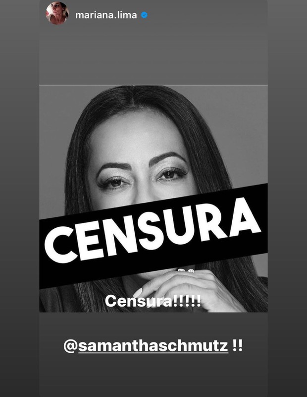 Samantha Schmütz recupera conta no Instagram e internautas condenam censura (Foto: Reprodução/Instagram)