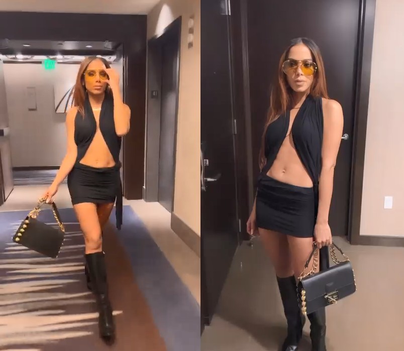 Anitta saindo para a festa pós-Billboard (Foto: Reprodução/ Instagram)