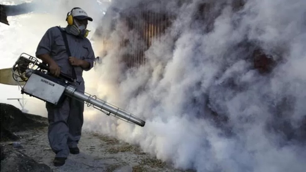 No momento, fumacê com inseticidas é uma das únicas opções para controle do mosquito transmissor da dengue — Foto: Getty Images