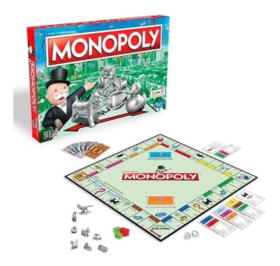 O jogo Monopoly, da empresa norte-americana Hasbro, que alega ser o jogo que originou o Banco Imobiliário, da Estrela.  — Foto: Reprodução