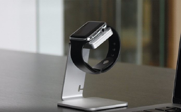 Acessório possui dock específica para carregar o Apple Watch (Foto: Reprodução/Indiegogo)