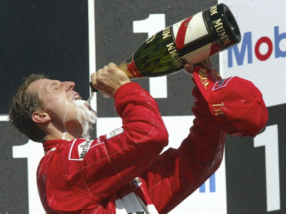 Schumacher venceu na Alemanha em 2002 — Foto: Getty Images