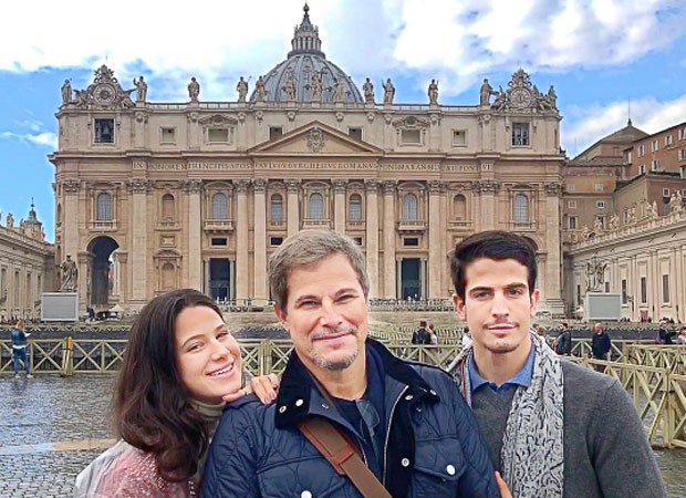 Edson Celulari com os filhos, Sophia e Enzo (Foto: Reprodução/Instagram)
