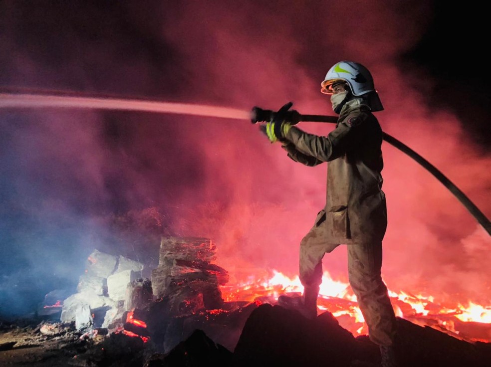 Mais de 400 incêndios florestais foram registrados em um período de 20 dias em Rio Branco — Foto: Asscom/Bombgeiros-AC