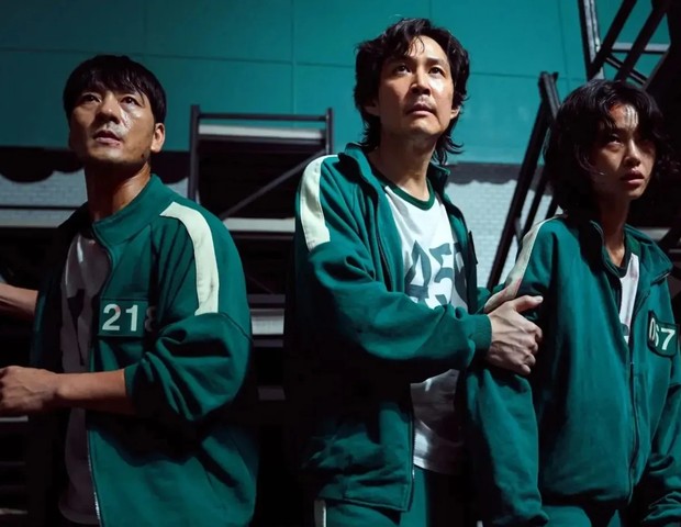 Park Hae Soo, Lee Jung-jae e Jung Hoyeon em Squid Game (Foto: Reprodução/Netflix)