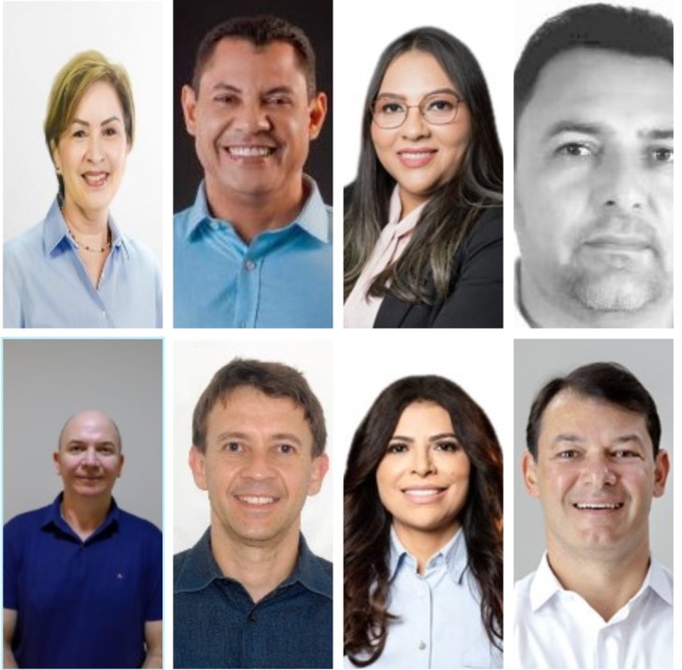 Veja quem são os oito deputados federais eleitos no Acre — Foto: Arte/g1