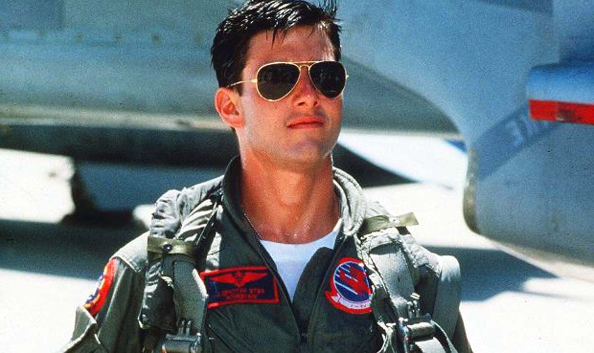 Tom Cruise como o piloto Maverick em 'Top Gun' (Foto: reprodução)