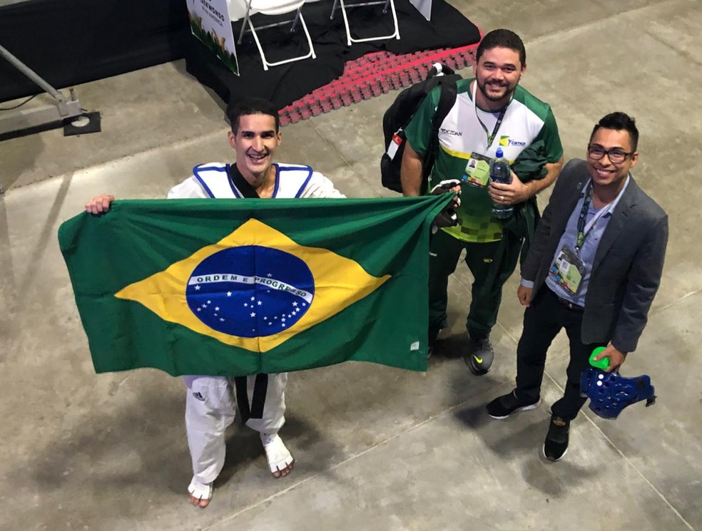 Netinho Marques, no Pré-Olímpico, competição na qual conquistou a vaga nas Olimpíadas de Tóquio — Foto: Divulgação / CBTKd