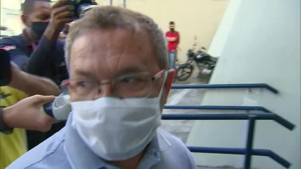 Vereador do Cabo de Santo Agostinho, Flávio do Fórum foi preso pela Polícia Civil — Foto: Reprodução/TV Globo