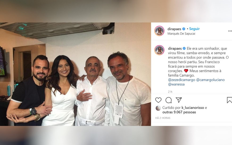 Atriz Dira Paes, que interpretou Dona Helena no cinema, lamenta morte de Seu Francisco, Goiás — Foto: Reprodução/Instagram