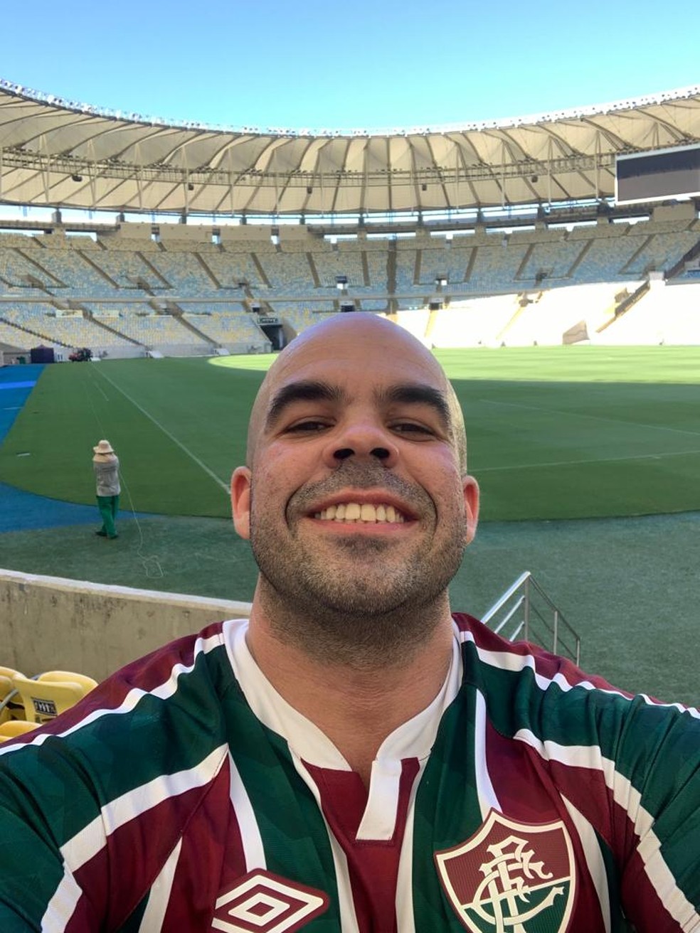 André Luiz, torcedor do Fluminense, no Maracanã — Foto: Arquivo Pessoal