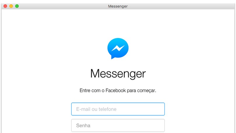 messenger app log in