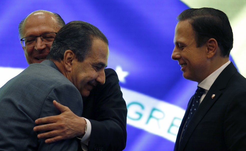 Alckmin, Malafaia e Doria na Expo Cristã (Foto: LEONARDO BENASSATTO/FRAMEPHOTO/FRAMEPHOTO/ESTADÃO CONTEÚDO)