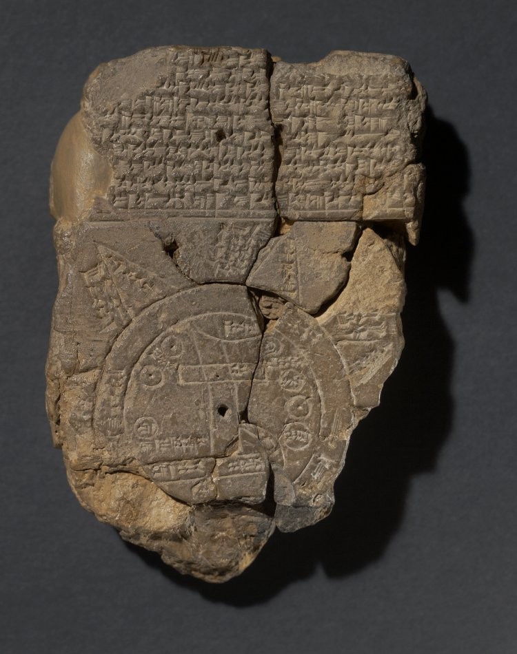Mapa babilônico em argila (Foto: Reprodução)