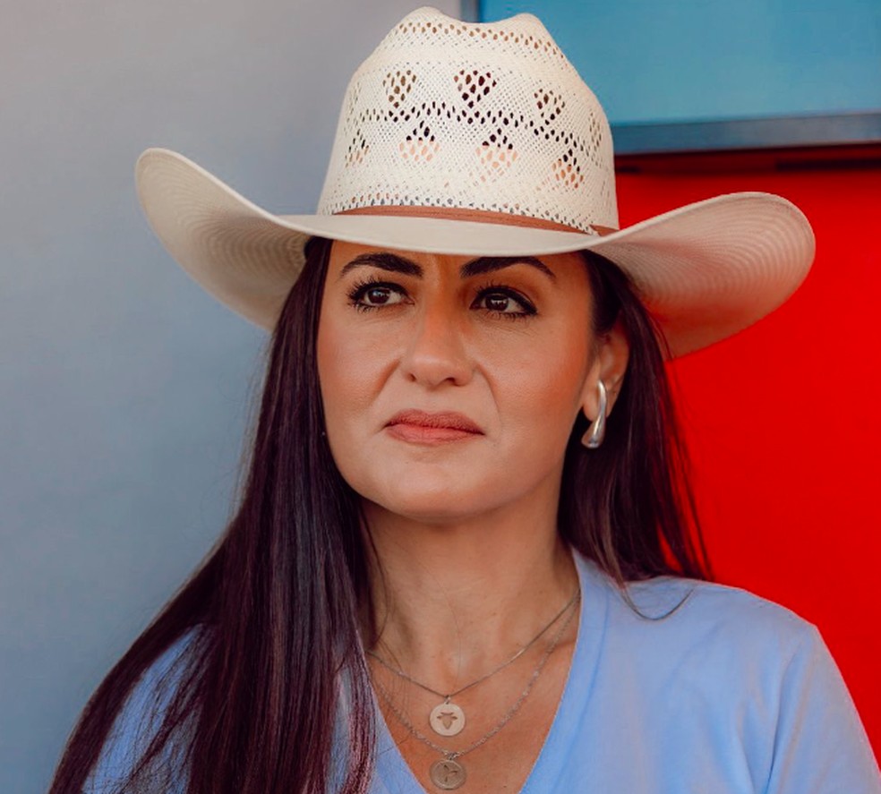 A pecuarista e agroinfluencer Andressa Biata participa da Agrishow em Ribeirão Preto, SP — Foto: Reprodução/Instagram