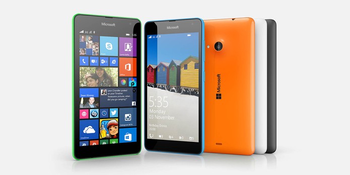Lumia 535 é mais fino, leve e possui design colorido (Foto: Divulgação/Microsoft)