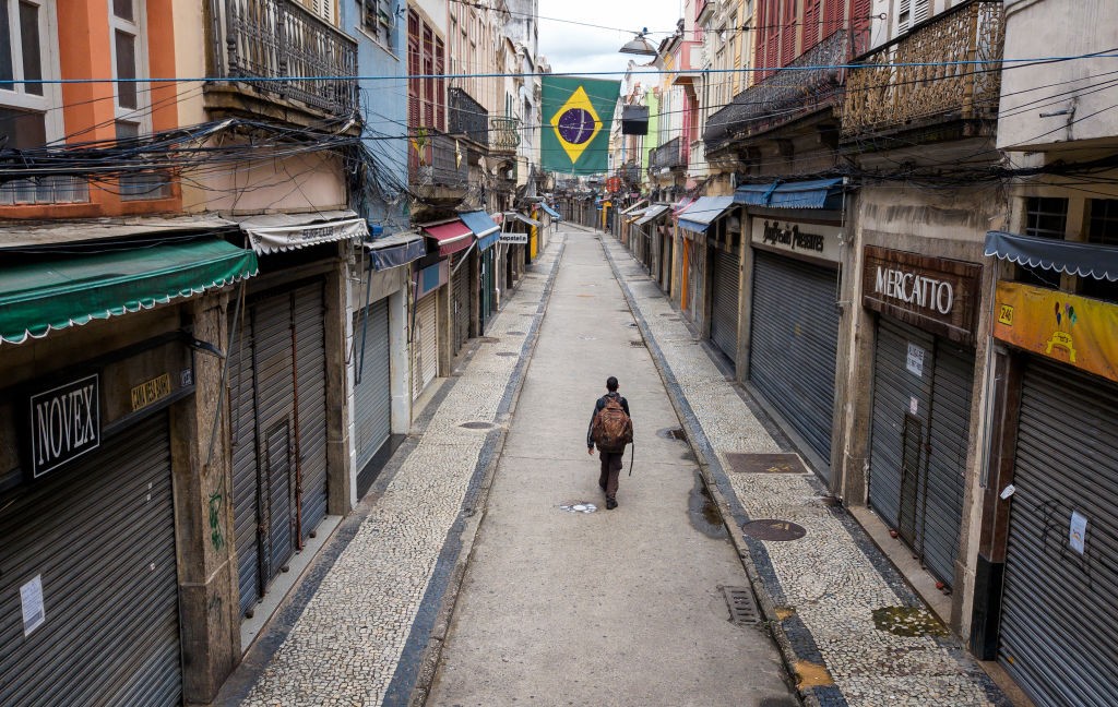 Isolamento social no centro do Rio. (Foto: Getty Images)
