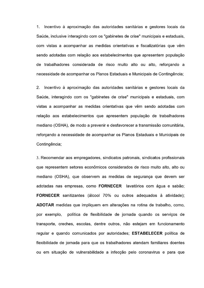 Nota Técnica MPT — Foto: Ministério Público do Trabalho