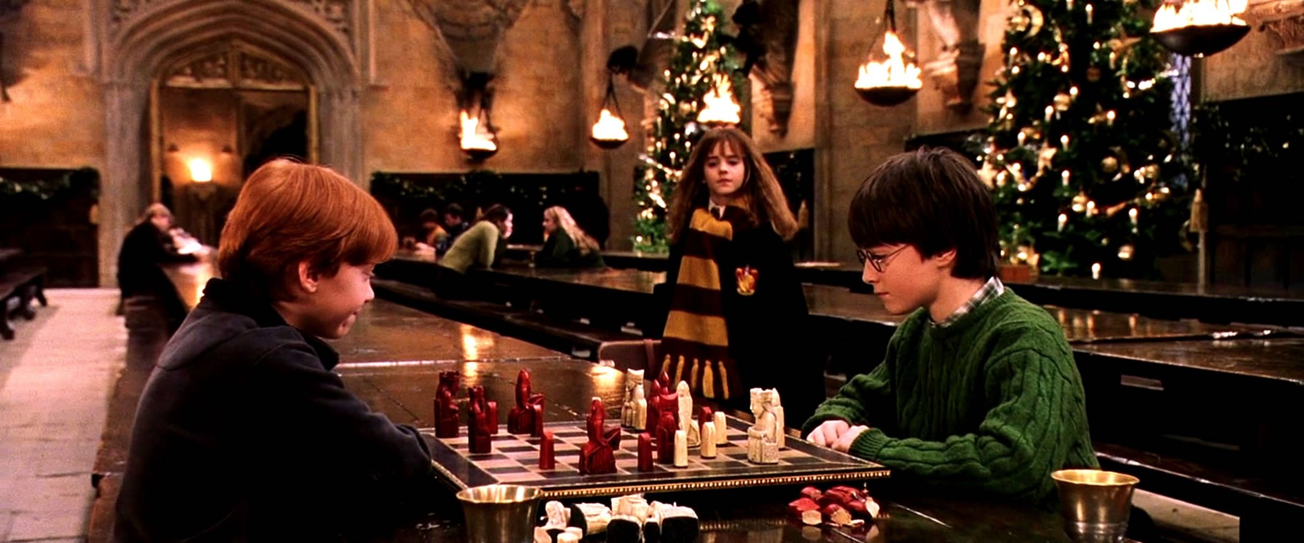 Cena de Harry Potter no Grande Salão (Foto: Reprodução)