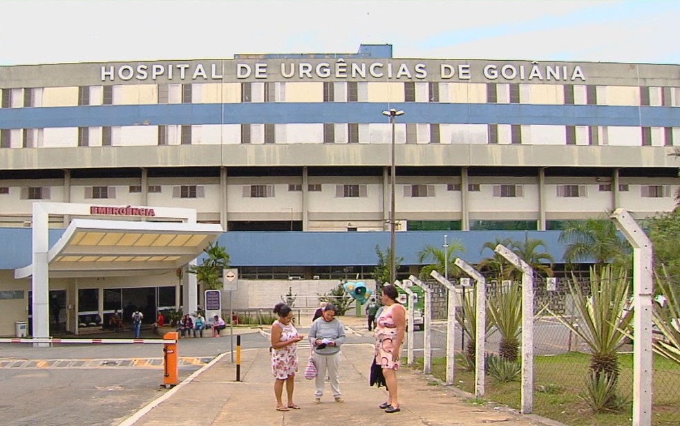 Fachada do Hospital de Urgências de Goiânia, em Goiás — Foto: Reprodução/TV Anhanguera