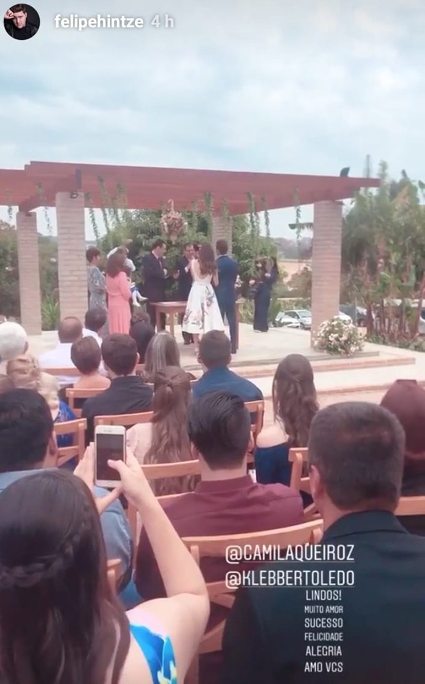 O casamento de Camila Queiroz e Klebber Toledo (Foto: Reprodução Instagram)