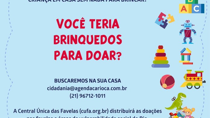 Empresas e ONGs arrecadam brinquedos para crianças carentes do RJ durante  isolamento social | Rio de Janeiro | G1
