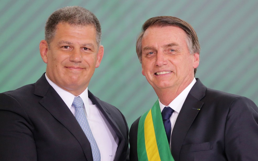 Gustavo Bebianno e Jair Bolsonaro em imagem feita no dia da posse presidencial, em 1Âº de janeiro de 2019 â€” Foto: FÃ¡tima Meira/Futura Press/EstadÃ£o ConteÃºdo