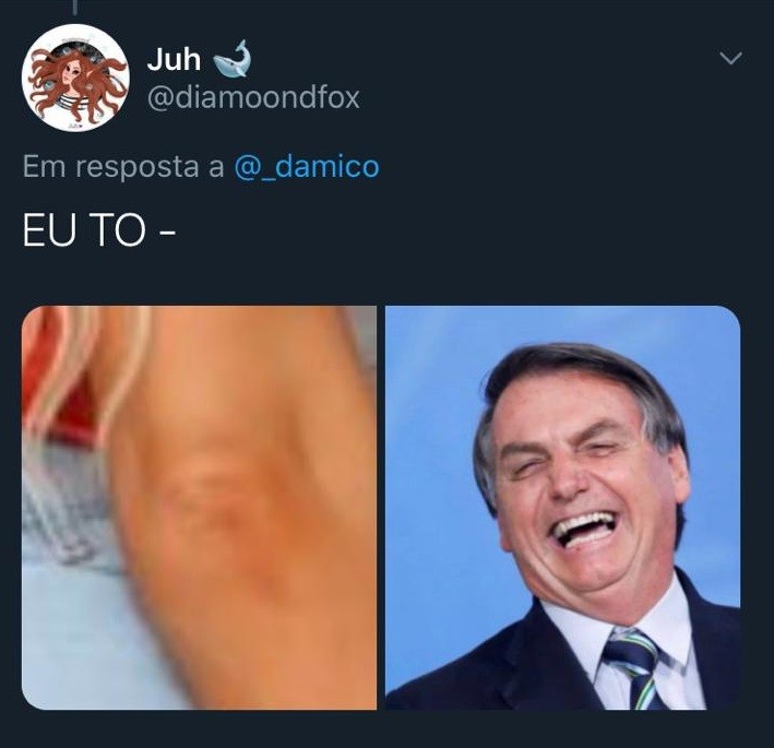 Internautas apontam rosto de Bolsonaro no cotovelo de Luisa Sonza (Foto: Reprodução/Twitter)
