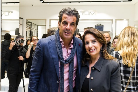 Álvaro Garnero, empresário e apresentador, e Anna Chaia, Presidente Mercosul do grupo Samsonite