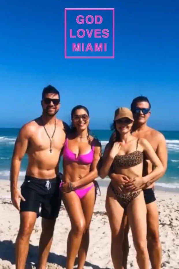 Juliana PAes e Carlos Eduardo Baptista cutem férias em Miami (Foto: Reprodução/Instagram)