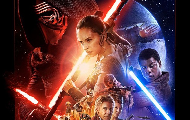 Observe aquela esfera do lado direito do pôster oficial do novo 'Star Wars': seria uma nova versão da Estrela da Morte? (Foto: Reprodução/YouTube/Star Wars)