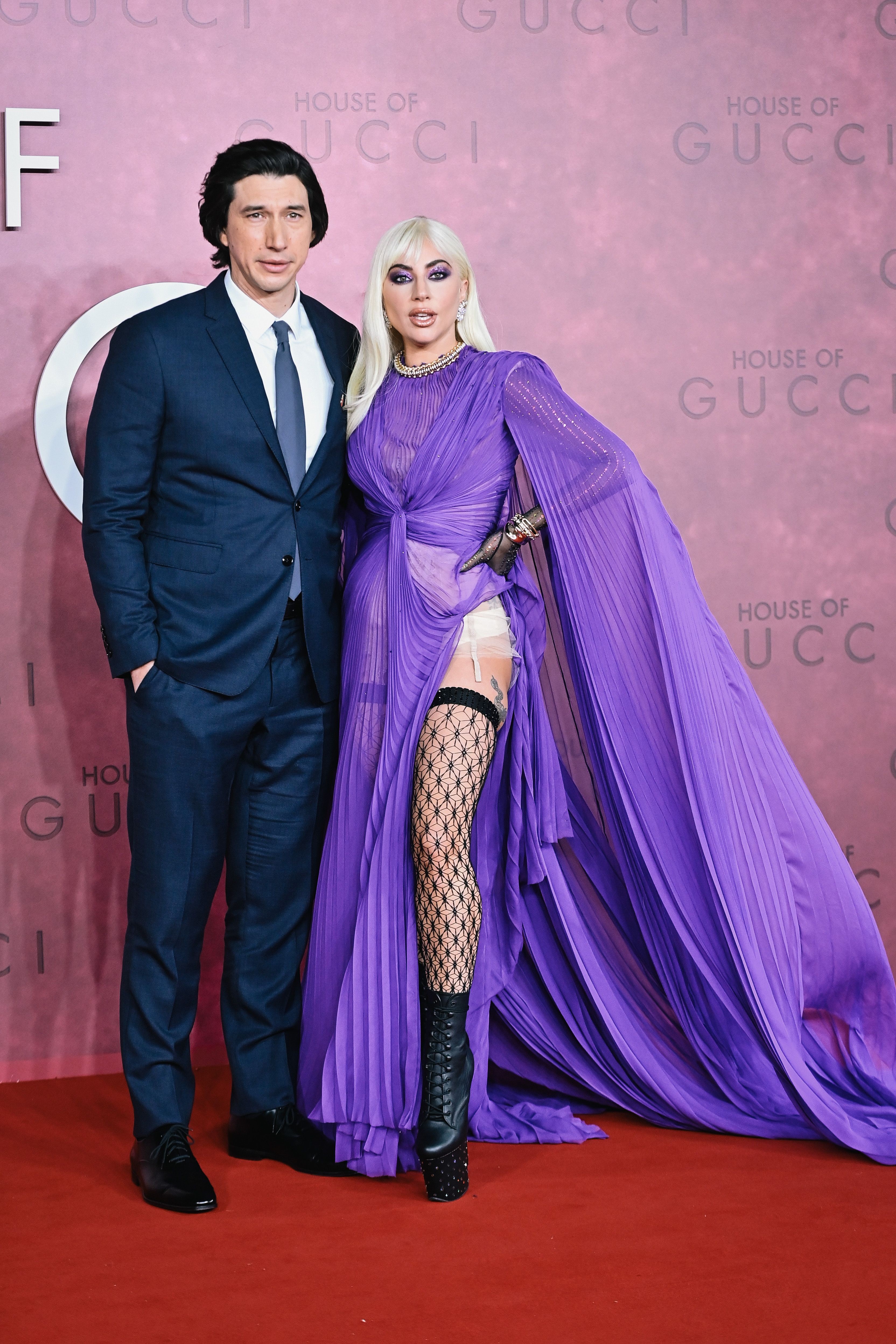 Adam Driver e Lady Gaga na premiere de House of Gucci em Londres (Foto: Samir Hussein/WireImage)