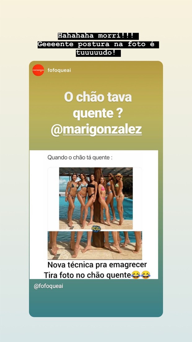 Mari González vira meme na web (Foto: Reprodução / Instagram)