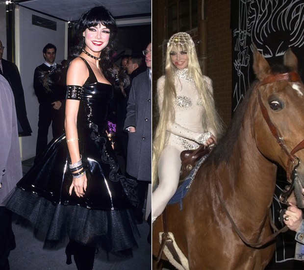 Em 2000, Heidi virou uma boneca gótica em sua primeira festa de Halloween. Em 2001, Heidi Klum como Lady Godiva  (Foto: Getty Images)