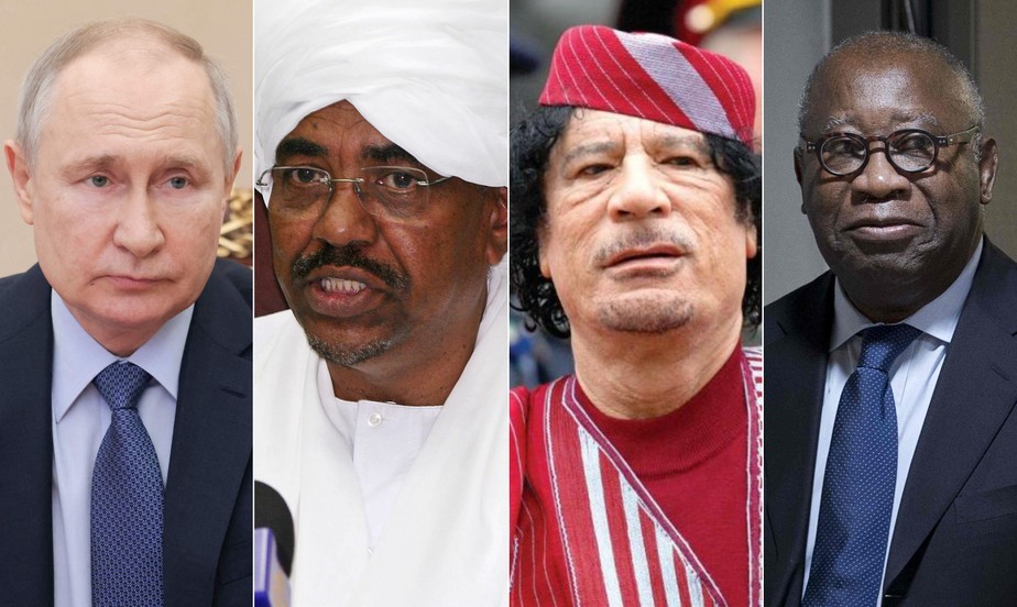 Antes de Putin, receberam mandados de prisão por crimes contra a humanidade: o ex-presidente do Sudão Omar al-Bashir; o líder da Líbia Muammar Gaddafi; e o ex-presidente da Costa do Marfim Laurent Gbagbo