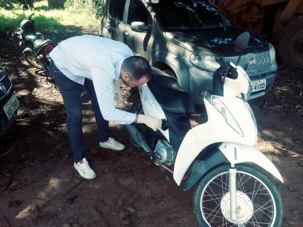 Moto foi furtada em Ji-Paraná em 7 de janeiro — Foto: Polícia Civil/Divulgação