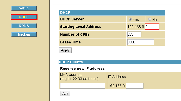 Servidor DHCP é responsável por fornecer IPs a dispositivos conectados (Foto: Reprodução/Motorola)