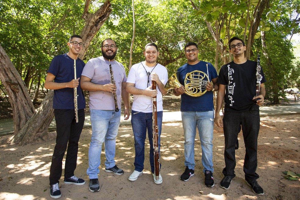 Grupo musical 'Quinteto Sopro Sertão' — Foto: Tiago Lima