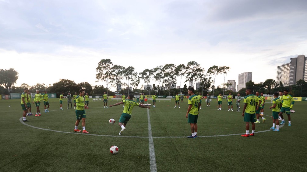 Treino do Palmeiras na Academia de Futebol — Foto: Cesar Greco / Ag. Palmeiras