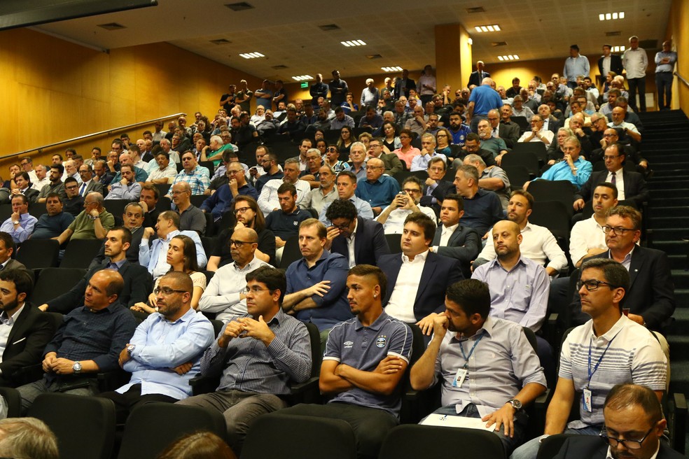 Reuniões do Conselho Deliberativo do Grêmio ocorrem de forma presencial na Arena — Foto: Lucas Uebel / Grêmio FBPA
