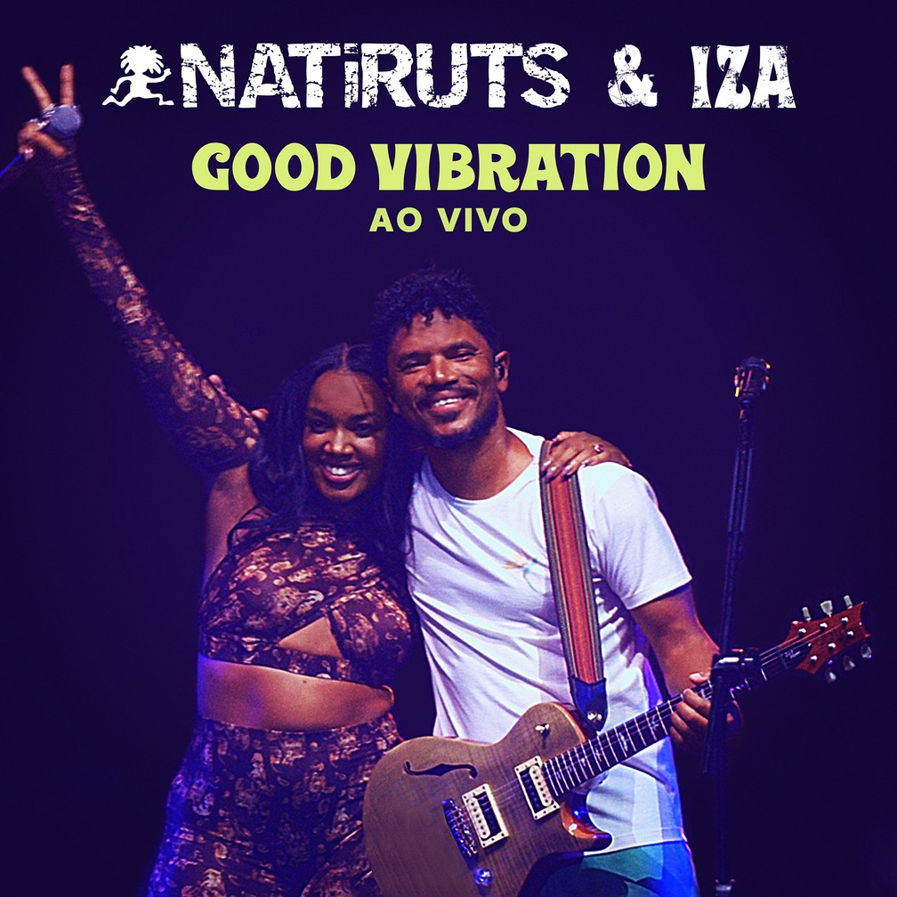 Capa do single 'Good vibration ao vivo', de Natiruts com Iza — Foto: Divulgação