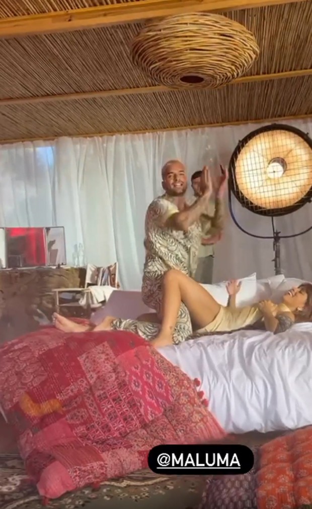 Anitta mostrou bastidores do novo clipe com Maluma (Foto: Reprodução / Instagram)