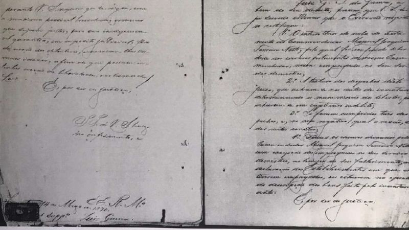 O historiador Bruno Rodrigues de Lima precisou decifrar as várias caligrafias do processo (Foto: Reprodução)