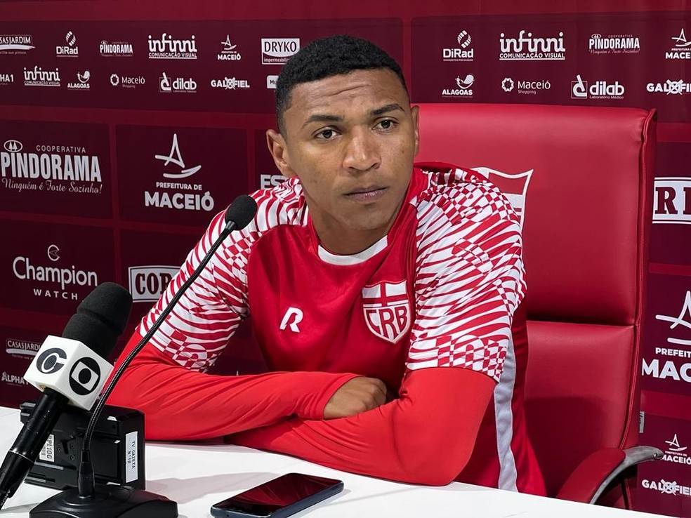 Emerson Negueba, atacante do CRB &mdash; Foto: Ascom/CRB