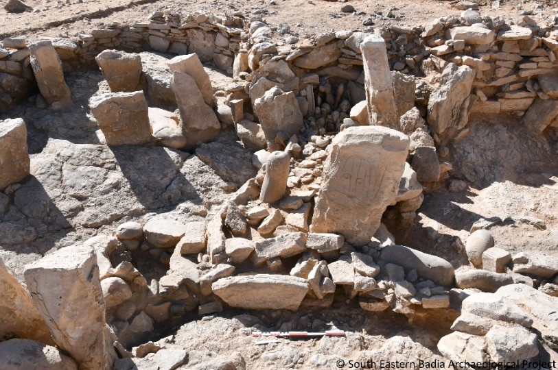 Vista geral da instalação ritual descoberta na Jordânia  (Foto: SEBAP )
