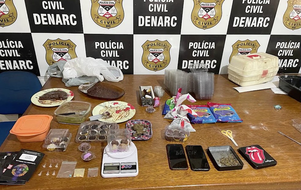 Brigadeiros recheados de maconha foram encontrados na casa do casal em Porto Velho — Foto: Divulgação/PC-RO