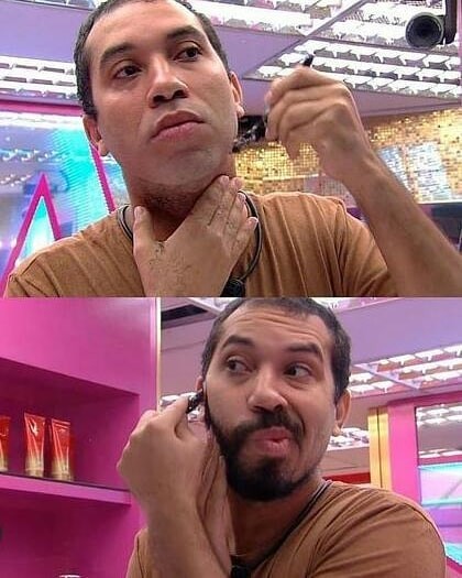 Gilberto raspa barba após eliminação de Sarah (Foto: Reprodução/Instagram)