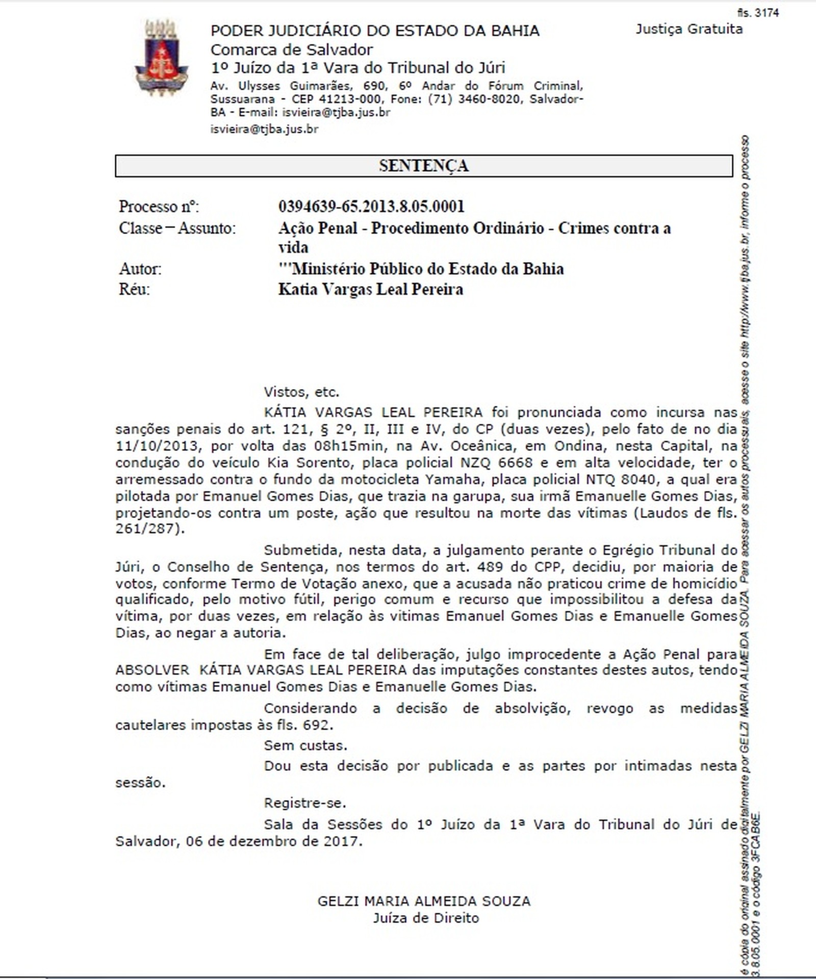 Uma sentenca de vida ou de morte