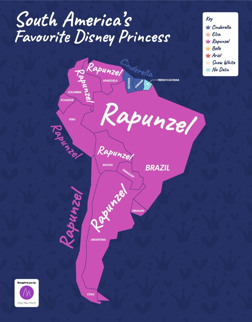 A princesa favorita de cada país da América do Sul (Foto: Play Like Mum)