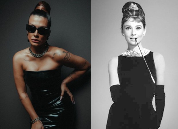 Cleo em look semelhante ao de Audrey Hepburn em Bonequinha de Luxo (Foto: Reprodução / Instagram e divulgação )